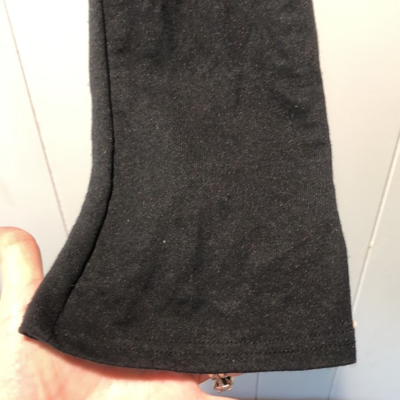 Tiger Mist black crop top long sleeve slight flare sexy festival top lined S - Picture 5 of 9